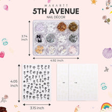 Load image into Gallery viewer, Makartt Nail Decoration Set 12 Boxes Nail Jewels Sequins Nail Glitters with 3 Sheets Nail Foil Prints Stickers DIY Acrylic Nail - Shop &amp; Buy

