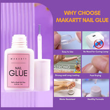 Load image into Gallery viewer, Makartt Nail Glue with Glue Remover Kit, Super Strong Nail Glue 7ML for Acrylic Nails Press On Nails,10ML Glue Off Fake Nails - Shop &amp; Buy