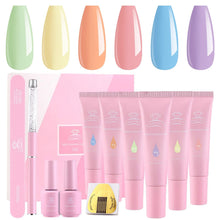 Load image into Gallery viewer, Makartt Poly Nail Extension Gel Kit, No Slip Solution Need Blue Pink Nail Gel with Base Coat Top Coat All-in-One Starter Kit - Shop &amp; Buy
