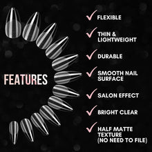Load image into Gallery viewer, Makartt Soft Gel Full Cover Tips Kit for Soak Off Nail Extensions, 500 Pcs Clear Medium Almond Gelly Tips False Press on Nails - Shop &amp; Buy

