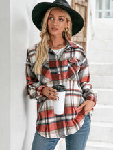 Load image into Gallery viewer, Meet You Outside Plaid Button Down Curved Hem Shacket - Shop &amp; Buy