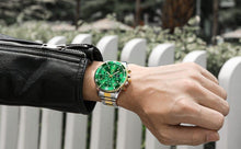 Load image into Gallery viewer, Men Watch Quartz Waterproof Stainless Steel Watch Green Sport Wrist Watch for Men - Shop &amp; Buy