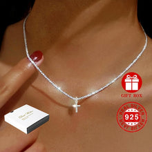 Load image into Gallery viewer, Mini Cross 925 Silver Necklace Elegant Luxury Neck Chain Accessory Elegant Neck Chain - Shop &amp; Buy
