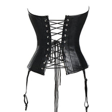 Load image into Gallery viewer, Miss Moly steampunk Corset Gothic Faux leather Bustier Steel Boned Women Tummy Lingerie Tops - Shop &amp; Buy
