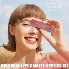 Load image into Gallery viewer, Miss Rose 12PCS Matte Lipstick Set - Diverse 6-Color Palette, Hydrating Formula, Long-Lasting &amp; Waterproof - Shop &amp; Buy

