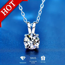 Load image into Gallery viewer, Moissanite 925 Sterling Silver 1-2CT Classic 4 Claw Pendant Necklace Luxury Wedding Engagement - Shop &amp; Buy
