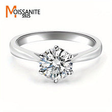 Load image into Gallery viewer, Moissanite Diamond Ring, 925 Sterling Silver, Vintage Elegant Unisex Design, Perfect for Engagement, Wedding - Shop &amp; Buy
