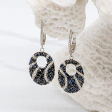 Load image into Gallery viewer, Natural Blue Sapphire Gemstone Drop Earrings 925 Sterling Silver Fine Jewelry For Women Vintage Earrings - Shop &amp; Buy