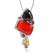 Load image into Gallery viewer, Natural Carnalian Gemstone Fine Jewelry 925 Sterling Silver Handmade Candy Red Agate Pendant Necklace For Women - Shop &amp; Buy
