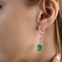 Load image into Gallery viewer, Natural Green Agate Earrings Solid 925 Sterling Silver 4.43ct Gorgeous Fine Jewelry Drop Earrings For Women - Shop &amp; Buy