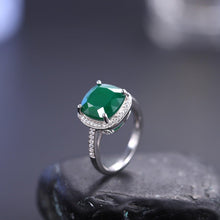 Load image into Gallery viewer, Natural Green Agate Gemstone Handmade Rings 925 Sterling Silver Statement Ring Daily Wear Ring Gift For Women - Shop &amp; Buy
