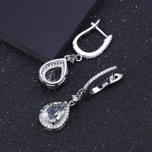 Load image into Gallery viewer, Natural Green Amethyst Prasiolite Gemstone Drop Earrings 925 Sterling Silver Earrings Fine Jewelry for Women - Shop &amp; Buy