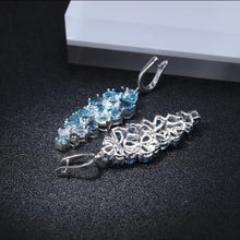 Load image into Gallery viewer, Natural London Blue Pure Topaz 925 sterling silver Drop Earrings Mix Gemstones Earrings Fashion Jewelry For Women - Shop &amp; Buy
