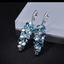 Load image into Gallery viewer, Natural London Blue Pure Topaz 925 sterling silver Drop Earrings Mix Gemstones Earrings Fashion Jewelry For Women - Shop &amp; Buy