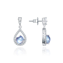 Load image into Gallery viewer, Natural Milky Blue Moonstone Healing Crystal Dangle Earrings 925 Sterling Silver Earrings For Women Fine Jewelry - Shop &amp; Buy
