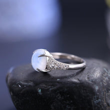 Load image into Gallery viewer, Natural Rainbow Moonstone Dainty Gemstone Rings, 925 Sterling Silver, Gift For Her, Promise Ring, June Birthstone - Shop &amp; Buy
