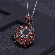 Load image into Gallery viewer, Natural Red Garnet Gemstone Vintage 925 Sterling Sliver Pendant Necklace For Women Gift Party Jewelry - Shop &amp; Buy
