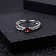 Load image into Gallery viewer, Natural Red Garnet Rings for Women Real 925 Sterling Silver Gemstone Ring Birthstone Girl Gift - Shop &amp; Buy
