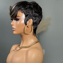 Load image into Gallery viewer, Natural Wave Pixie Cut Wig - Human Hair, Side Part, 150% Density, Brazilian Remy - Shop &amp; Buy
