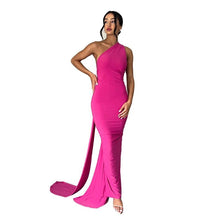 Load image into Gallery viewer, Neon Y2K Clothes One Shoulder Sleeveless Backless Ruched Bodycon Maxi Dresses For Women Club Birthday Party Evening Prom - Shop &amp; Buy

