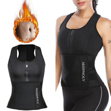 Load image into Gallery viewer, Neoprene Waist Trainer Body Shaper Sweat Sauna Vest Trimmer Belt Women Slimming Sheath Fat Burning Belly Shapewear Corset Top - Shop &amp; Buy