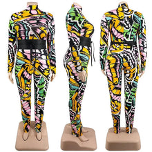 Load image into Gallery viewer, New Jumpsuit Women Plus Size Women Clothing Print Long Sleeve Bodycon Stretch Romper Fashion Streetwear - Shop &amp; Buy
