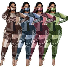 Load image into Gallery viewer, New Plus Size Clothing 2 Piece Set Tracksuit Stretch Top and Pants Outfits Jogger Sweatsuit Matching Suit - Shop &amp; Buy
