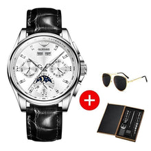 Load image into Gallery viewer, New Products OUPINKE Men&#39;s Mechanical Watch Moon Phase Sapphire Multifunctional Automatic Watch Leather Bracelet Watch - Shop &amp; Buy