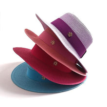 Load image into Gallery viewer, New Summer Straw Sun Hats for Women Ladies Fashion Flat Brim Ribbon Beach Hat - Shop &amp; Buy
