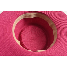 Load image into Gallery viewer, New Summer Straw Sun Hats for Women Ladies Fashion Flat Brim Ribbon Beach Hat - Shop &amp; Buy
