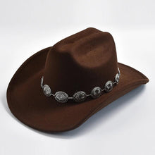 Load image into Gallery viewer, New Western Cowboy Hat for Women&#39;s Photo Props Cowgirl Jazz Hats - Shop &amp; Buy
