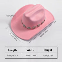 Load image into Gallery viewer, New Western Cowboy Hat for Women&#39;s Photo Props Cowgirl Jazz Hats - Shop &amp; Buy
