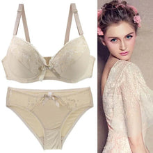 Load image into Gallery viewer, New Women Push Up Bra Sets Intimates Lace Thongs Underwear Solid Bow - Shop &amp; Buy
