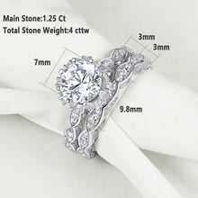 Load image into Gallery viewer, Newshe 2.6Ct Brilliant Round Cut AAAAA CZ Vintage Wedding Ring Set Genuine 925 Sterling Silver Engagement Rings For Women - Shop &amp; Buy