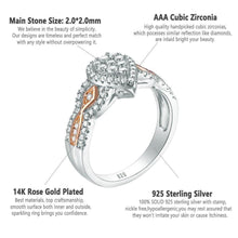 Load image into Gallery viewer, Newshe 3 Pcs 925 Sterling Silver Wedding Rings For Women 1.3 Ct Double Pear Shape AAAAA CZ Engagement Ring Set Trendy Jewelry - Shop &amp; Buy
