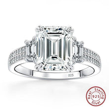 Load image into Gallery viewer, Newshe 925 Sterling Silver Engagement Ring for Women Imitation Diamond Emerald Cut AAAAA Cubic Zircon Wedding Jewelry - Shop &amp; Buy