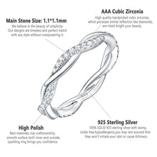 Load image into Gallery viewer, Newshe 925 Sterling Silver Wedding Engagement Ring For Women Twist Rope Wave Design Curve Band Trendy Jewelry CZ Jewelry Gift - Shop &amp; Buy