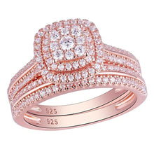 Load image into Gallery viewer, Newshe Rose Gold Color Wedding Rings For Women 925 Sterling Silver Engagement Ring Bridal Set 1.6Ct AAAAA Cubic Zircon - Shop &amp; Buy