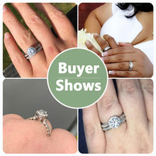 Load image into Gallery viewer, Newshe Wedding Rings for Women Engagement Ring Set 925 Sterling Silver 2.4Ct Round White AAAAA Cz Size 4-13 - Shop &amp; Buy
