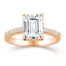 Load image into Gallery viewer, Newshe Yellow /Rose Gold Solid 925 Silver 3 Carat Emerald Cut Engagement Rings for Women CZ Simulated Diamond Fine Jewelry - Shop &amp; Buy
