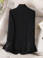 Load image into Gallery viewer, Notched Collar Button Front Blazer, Elegant Long Sleeve Blazer For Office &amp; Work, Women Clothing - Shop &amp; Buy
