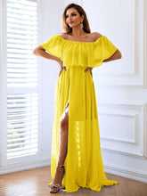 Load image into Gallery viewer, Off-Shoulder Layered Split Maxi Dress - Shop &amp; Buy