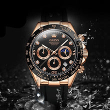 Load image into Gallery viewer, OLEVS New Luxury Men Watches Quartz Watch Silicone Sport Date Chronograph Waterproof Luminous Multifunction Men Quartz Watch - Shop &amp; Buy
