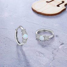 Load image into Gallery viewer, Opal Earrings Real Hoop Earrings for Women Round Circle Earrings Wedding Statement Jewelry - Shop &amp; Buy
