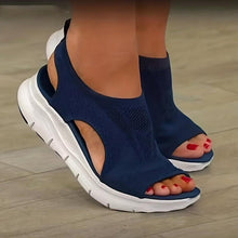 Load image into Gallery viewer, Open Toe Knitted Sports Sandals, Thick Soled Casual Summer Wedge Sandals, Women&#39;s Footwear - Shop &amp; Buy
