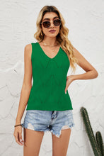 Load image into Gallery viewer, Openwork V-Neck Knit Top - Shop &amp; Buy
