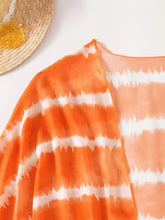 Load image into Gallery viewer, Orange Tie Dye Long Sleeve Cover-ups 3 Piece Bikini Set Swimwear Women Bandeau Push Up Bandage Cross High Waist Swimsuit - Shop &amp; Buy
