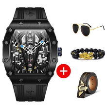 Load image into Gallery viewer, OUPINKE Mens Watches Luxury Brand Automatic Mechanical Wristwatch Fashion Skeleton Silicone Strap Sports Waterproof Watch - Shop &amp; Buy
