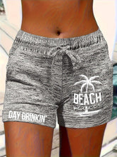 Load image into Gallery viewer, Palm Tree Print Drawstring Shorts, Casual Elastic Waist Shorts For Spring &amp; Summer - Shop &amp; Buy
