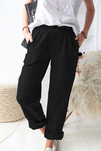 Load image into Gallery viewer, Paperbag Waist Pull-On Pants with Pockets - Shop &amp; Buy